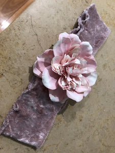 Large Pink Flower Headband - מטפחות - כיסוי ראש - Aviva Lush tichels, head scarves, volumizers