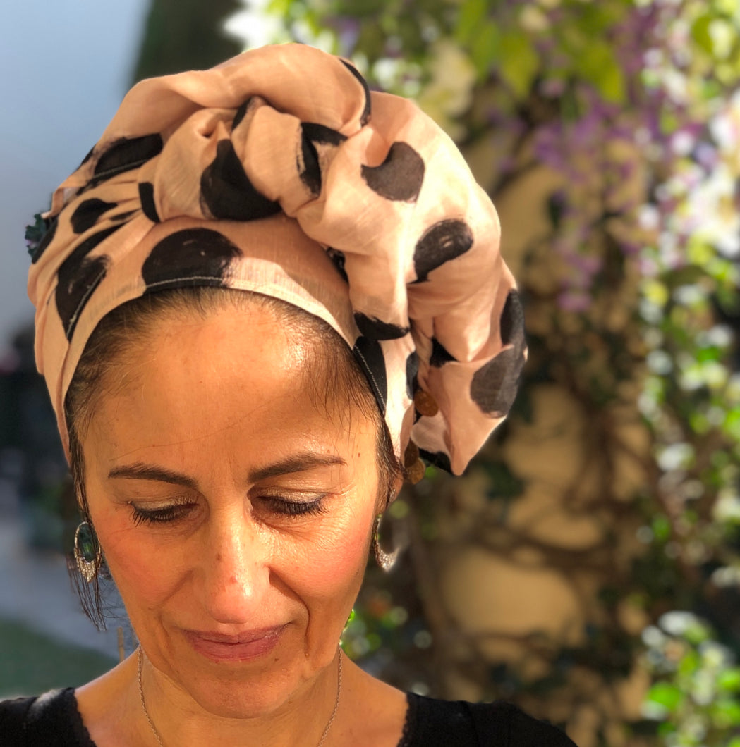 Baby Pink Silk/Linen Scarf - מטפחות - כיסוי ראש - Aviva Lush tichels, head scarves, volumizers