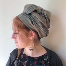 Load image into Gallery viewer, Khaki Green Scarf - מטפחות - כיסוי ראש - Aviva Lush tichels, head scarves, volumizers