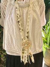 Load image into Gallery viewer, Flower Necklace Green Floral - מטפחות - כיסוי ראש - Aviva Lush tichels, head scarves, volumizers