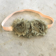Load image into Gallery viewer, Three Flower Jade Headband - מטפחות - כיסוי ראש - Aviva Lush tichels, head scarves, volumizers