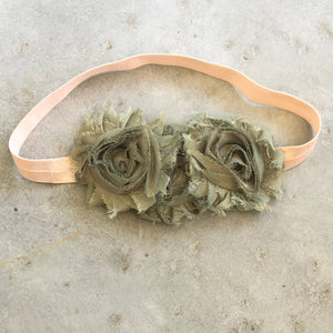 Three Flower Jade Headband - מטפחות - כיסוי ראש - Aviva Lush tichels, head scarves, volumizers