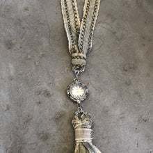 Load image into Gallery viewer, Elegant Raw Silk Watch Necklace - מטפחות - כיסוי ראש - Aviva Lush tichels, head scarves, volumizers