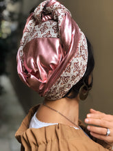 Load image into Gallery viewer, TWO IN ONE! Twin Fabric Rose Gold And Velvet Scarf