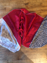Load image into Gallery viewer, Variation of Triple Fabric Red, Leopard Print, Taupe Scarf