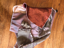 Load image into Gallery viewer, Variation of Four Fabric Pink Velvet and Chiffon Tasseled Scarf